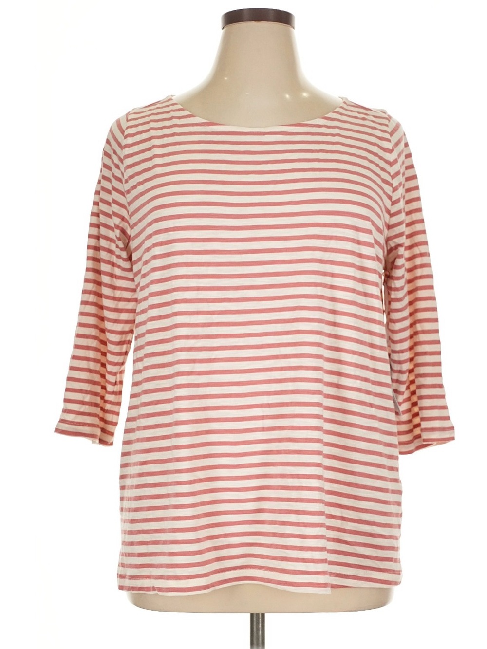NWT Market & Spruce Lara slub boatneck 3/4 sleeve t shirt 1X